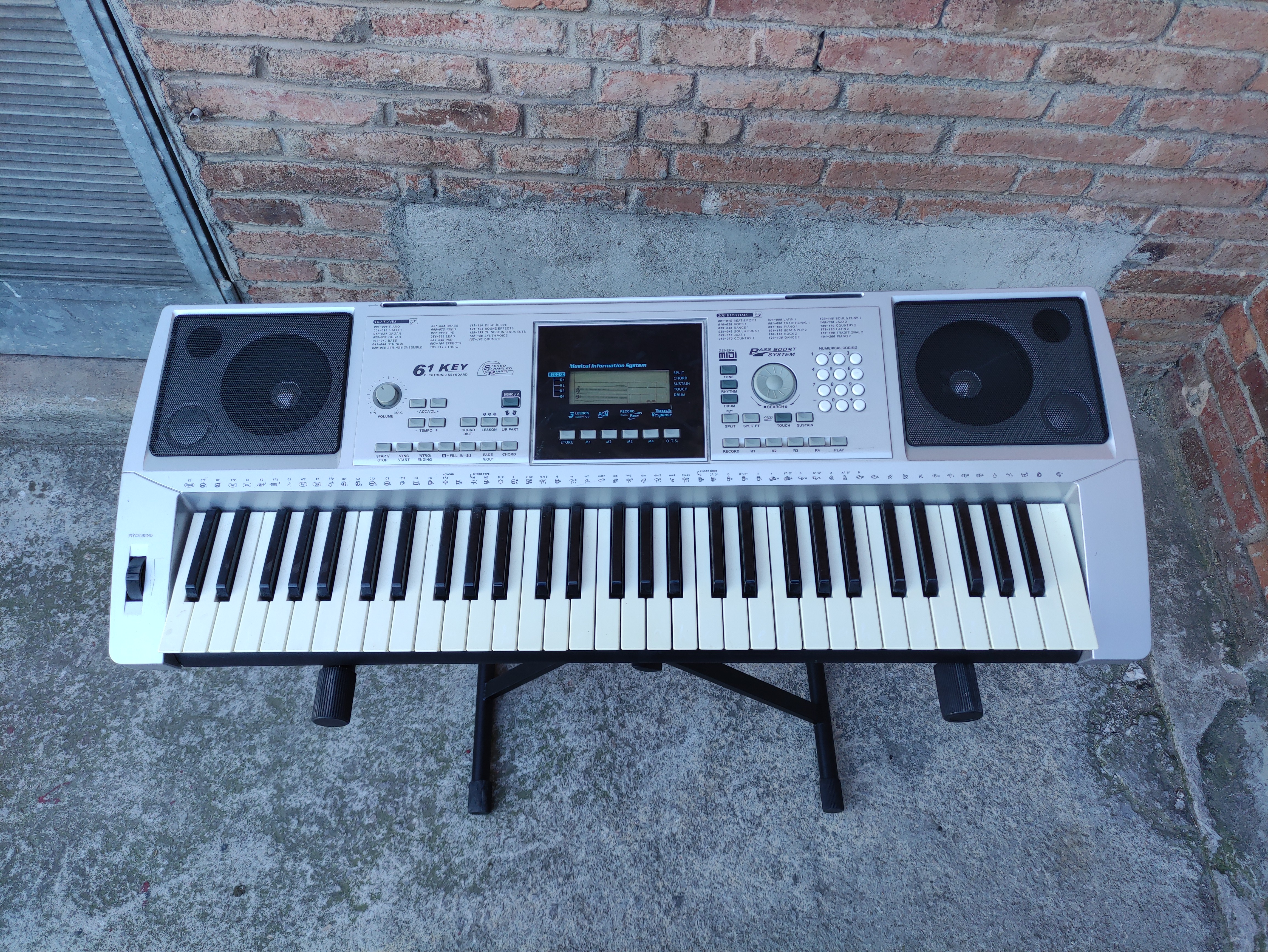 piano electronico teclado instrumento musica 13.5x95x35 1u